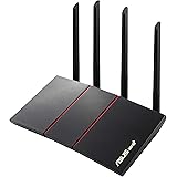 Asus RT-AX55 Wi-Fi 6 AX1800 Dual-band Mesh Wi-Fi system Router, Aimesh, OFDMA + MU-MIMO Tech, 1024 QAM, Trend Micro AiProtect