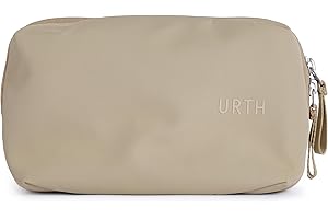 Urth Zeolite Organiseur Tech - Résistant à l'eau, Étui de Voyage Recyclé pour Électroniques, Sac Organiseur de Câbles pour Câbles, Chargeur, Téléphone, Accessoires de Caméra en Beige