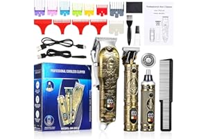 Bestauty Rasoio Elettrico Barba, Tagliacapelli Uomo Professionale, Macchinetta per Capelli Ricaricabile tramite USB, Adatto per Uso Domestico, Saloni di Bellezza, Parrucchieri.