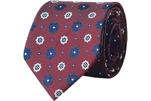 WANYING Corbata Burdeos de 8 cm para Hombre Tejido Jacquard Estándar Corbata para Negocios Informal Formal Boda Fiesta Retro