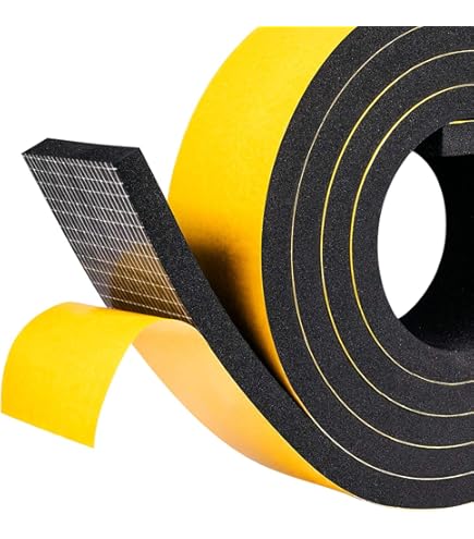 PATIKIL 2000 X 15 X 10 Insulation Foa Tape, Self-Adhesive Weather