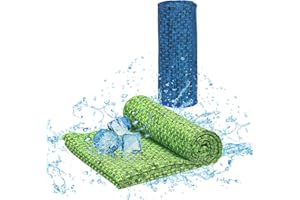 KATOOM 2STK Kühlendes Handtuch Cooling Towel Kühltuch kühlhandtuch Kühltücher Kühl Fitness Handtuch Golf Fitnesshandtuch Sporthandtuch für Sport Laufen Wandern Camping Reise Yoga Spiele