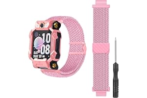 GIOPUEY Pasek kompatybilny z imoo Watch Phone Z7/Z6, elastyczny nylonowy pleciony pasek, zamiennik paska [unisex]
