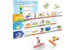 LIKARTO® Aimants pour Planning journalier – 198 aimants pour Organiser la journée, utilisables sur Toutes Les Surfaces magnétiques – Favorise l’autonomie et Le Sens de l’Organisation