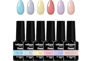 MEANAIL Méanail Paris • Cofanetto 6 Smalti Semipermanenti per Unghie Gel UV LED • Set Dream Pastel da 6 Colori Manicure Pedicure Nail Polish Soak Off • Vegan & Cruelty Free Norme CE Europee