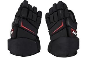 equlup Gants de Roller Hockey sur Glace, 1 Paire de Gants de Protection des Doigts pour Le Hockey de Rue, équipement d'entraînement Respirant pour Jeunes, Juniors et Seniors