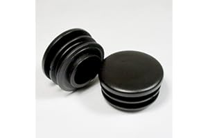 ajile - 4 pièces - Embout à lamelles Rond pour Tubes de diamètre 35 mm - Noir - EPR135-M