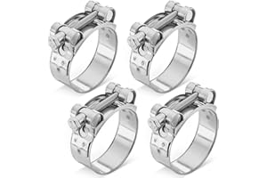 Poppstar 2 pezzi Fascette a bullone in acciaio inossidabile, campo di serraggio 52-55mm, larghezza banda 22mm, W4