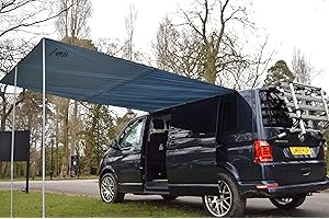Wild Earth Auvent pare-soleil pour VW, camping-car, caravane ou camping-car - 240 x 300 cm - Gris foncé