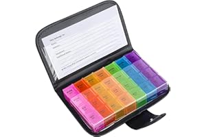 HONGXIN-SHOP Scatola della Pillola Contenitore per Pillole con 7 Giorni multicolore Portapillole Settimanale Pill Box Organizzatore per Pillole Vitamin Olio di Pesce