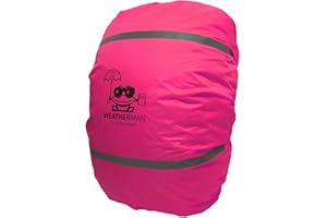 Weatherman wasserdichter Regenschutz für Schulranzen und Rucksack, Signalfarbe, mit Gummizug, Regenhülle, Sicherheitsüberzug, Sicherheitshülle, Schutzhülle, Regenschutzhülle