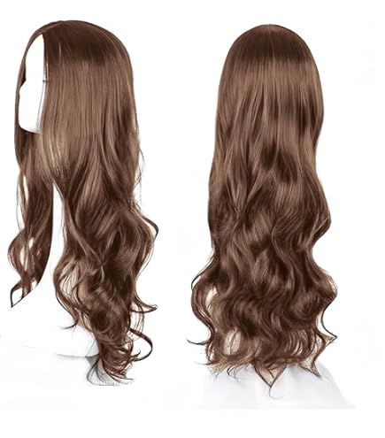 Parrucca Koko Mezza Testa 3/4 Onda Spiaggia Naturale 25" Lunga - Foto 8