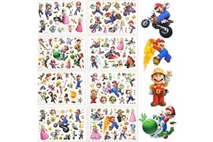 YAGU Tatuaggi (WSMLA-5) tatuaggi per bambini, 8 fogli, super tatuaggi per ragazze, ragazzi, Marvel Avengers tatuaggio, impermeabile, per regali di compleanno per bambini