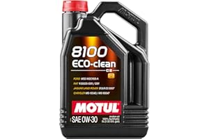 Motul 102889 - Olio Motore 8100 Eco-Clean 0W-30, 5 l, Marrone