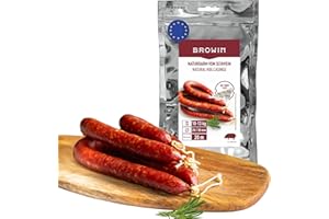 ‎BROWIN BROWIN® Naturdarm für Wurst | Premium Naturdarm für hausgemachte Würstchen, Wacholderwurst, Weißwurst, Bratwurst (Kaliber 28/30 m, 20 Mete auf Tubes, Schweinedarm)