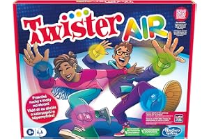 Hasbro Gaming Twister Air, Twister-spel med app och förstärkt verklighet, kan kombineras med intelligenta enheter, brädspel