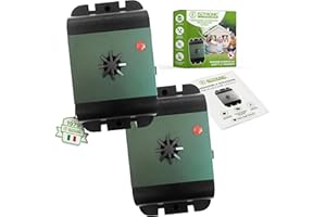 ISOTRONIC Deterrente per uccelli | Repellente a ultrasuoni | Dispositivi per scacciare uccelli e piccioni | Dissuasore alimentato a batteria per balcone, finestre e alberi | Confezione da 2