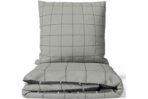 Leonado Vicenti Pościel w kratkę,100% bawełny renforcé, pościel dwustronna z poszewką na poduszkę, nowoczesny zestaw, 135 x 200/ 155 x 200/ 155 x 220/ 200 x 200/ 200 x 220/ 240 x 220 cm