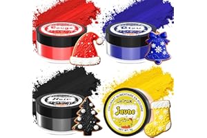 LIOTRESK Colorant Alimentaire Poudre, 4 Couleurs Colorant Alimentaire pour Gâteau, Colorant Alimentaires en Poudre Concentration pour Glaçage, Pâtisserie, Décoration de Gâteaux, Glaçage, Fondant, Biscuits - 5g