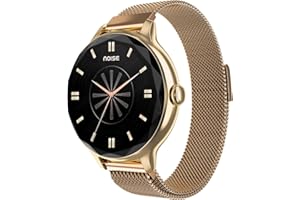 Noise Diva Smartwatch with Diamond Cut dial, Glossy Metallic Finish, AMOLED Display, Mesh Metal and Leather Strap Options, 10