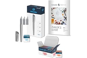 ‎SCHNEIDER Schneider 399458 Callissima Kalligraphie-Set (Füller mit 3 Federbreiten, 66 Pastell Patronen in 8 Farben, inkl. Handlettering Guidebook) Gehäusefarbe: Anthrazit