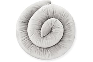 ‎BEBELOO Bebeloo Seitenschläferkissen Körperkissen Pregnancy Pillow Bettkissen Bettschlange Nackenrolle Schlafkissen Stillkissen Bettumrandung Zugluftstopper (Grau, 140 cm)