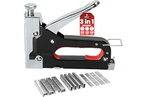 MY DIY PROFESSIONAL PRODUCTS My DIY Staple Gun Heavy Duty for Wood - 3-in-1 Stapler and Staples Set with 1500 Staples, Weather Resistance, Sturdy Metal Body, Easy Grip Handle & – Perfect for Wood, Hobby & DIY