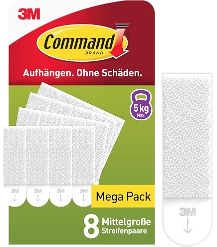 Produktbild von 36 Paar (72 Streifen), Klebestreifen Zum Aufhängen Von Bildern, Robuste