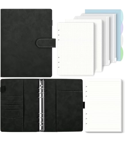 17 vellen tabbladen A6 index verdelers tabbladen papier A6 kunststof map tabbladen tabblad 6 gaten mappenregister map scheider maptabs met index tabs voor ringband notitieboek planner