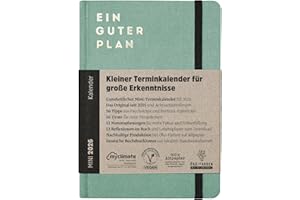 ‎EIN GUTER PLAN Ein guter Plan Mini 2026 – Ganzheitlicher Terminkalender für mehr Achtsamkeit und Selbstliebe – Nachhaltig produzierter Planer im handlichen DIN-A6-Format (Seegrün 2026)