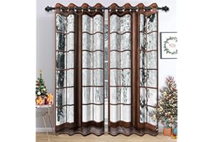 ‎TTINCCEER Ttincceer Winter Fenster Vorhang für Schlafzimmer Weihnachten Snowy Forest Verdunkelung Fenster Vorhänge für Wohnzimmer Tülle Top Fenster Vorhänge Zimmer Verdunkelung Vorhänge 2 Panels 117x229cm