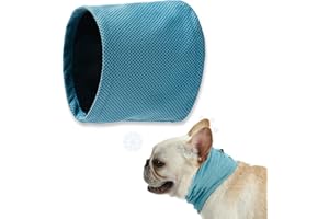 Chumix Bandana per Cani, Collare Rinfrescante per Cani, Sciarpa Rinfrescante, Adatta per Rinfrescare in Estate (Blu, L)