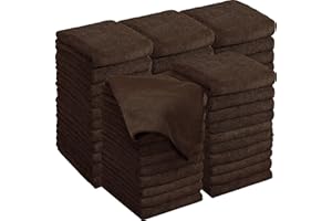 PANELEE 36 Packs of Bleach Proof Towels Microfiber Absorbent Salon Towels Bleach Resistant Salon Hand Towels for Gym, Bath, Spa, Shaving, Shampoo, Home Hair Drying, 16 x 28 Inches (Coffee)