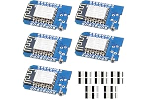 APKLVSR 5 pezzi Mini NodeMcu con ESP-8266 ESP-12F modulo 4M Bytes WLAN Internet Development Board,ESP-12F NodeMcu Lua scheda di sviluppo per Arduino IDE,con micro porta