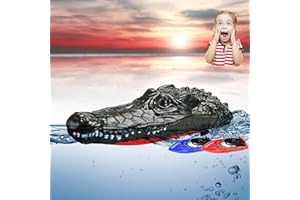 HIMOTO HSP Barco teledirigido de 2,4 GHz con diseño de cocodrilo, incluye batería y cable de carga