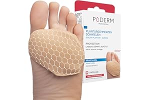 ‎PODERM PODERM - BALLENPOLSTER VORFUSS - HÜHNERAUGEN/PLANTARSCHMERZEN SCHUTZ - Polster und beugt Schwielen vor – 100% natürliche Wirkstoffe – Swiss Lab