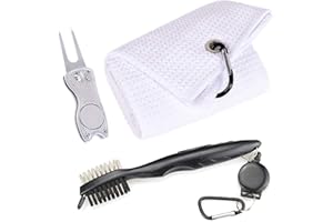 MILE HIGH LIFE High Life Mile Microfiber Waffle Pattern Golf | Pic Cleansing Brush | Foldable Divot Golf Tool with Magnetic Ball Marker