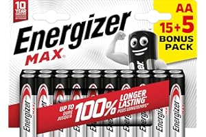 ENERGIZER PILAS ALKALINE MAX LR6 (AA) BL15+5 BR, Multicolore