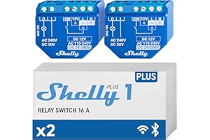 Shelly Plus 1 | Smart Relé Interruptor Inalámbrico Bluetooth | Automatización De Hogar | Compatible Con Alexa&Google Home | i