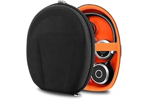 GEEKRIA Shield etui na słuchawki douszne, zapasowa, twarda obudowa, torba podróżna z miejscem na kable, kompatybilne z zestawami słuchawkowymi Skullcandy, Mpow, Shure, Sennheiser (czarne)