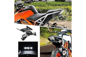 Safuotn Motorrad Zubehör für Duke390 Heckfender Eliminator Lizenz Kennzeichenhalter Halterung Schwarz für K.T.M Duke 390 Duke 390 2017 2018 2019 2020 2021
