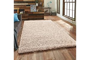 BPIL Unique Modern Large Small Non-Shedding Shaggy Rugs Soft Thick Pile Rectangle Ivory/Cream Color Rug (80x150cm)