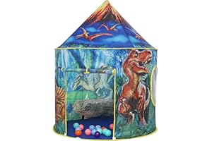 GEIWENLE Tienda de campaña para juegos de dinosaurios, tienda de campaña para interiores y exteriores, casa de juegos para la habitación de los niños, tienda de campaña para niños y niñas