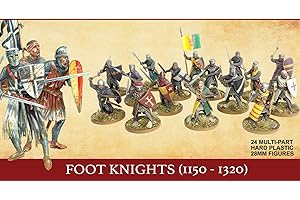 Wargames Atlantic, The Age of Chivalry, Foot Knights (1150-1320), miniature a scala da 28 mm
