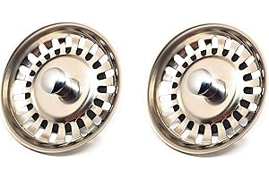 DGTECH DigitalTech® - Pack de 2 coladores rejilla universal para fregadero de acero inoxidable. Tapón para desagüe fregadero.