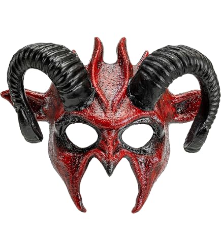 Widmann Teufels Halbmaske Aus Stoff - Für Halloween, Karneval & Mottopartys