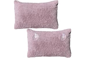 HOMELEVEL Terry Bath Pillow with Cover 100% Cotton Relax Pillow Wellness Pillow Pillow Grain Pillow Bathtub Old Rose