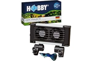 HOBBY Aquaristik Aqua Cooler V2 I Kühleinheit für Aquarien bis 120L I leise Aquarienkühlung mit 2 Ventilatoren I effektive Temperaturkontrolle I geeignet für Süßwasser- und Meerwasseraquarien