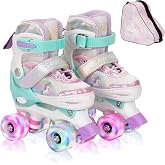 Sawyer Bikes - Adjustable 4 LED Wheels Skates - Sizes 23 to 38