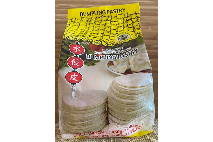 Mong Lee Shang Dumpling Pastry Wrappers 450g, Gyoza/Wonton Skins, (1 x 40 Wrappers)